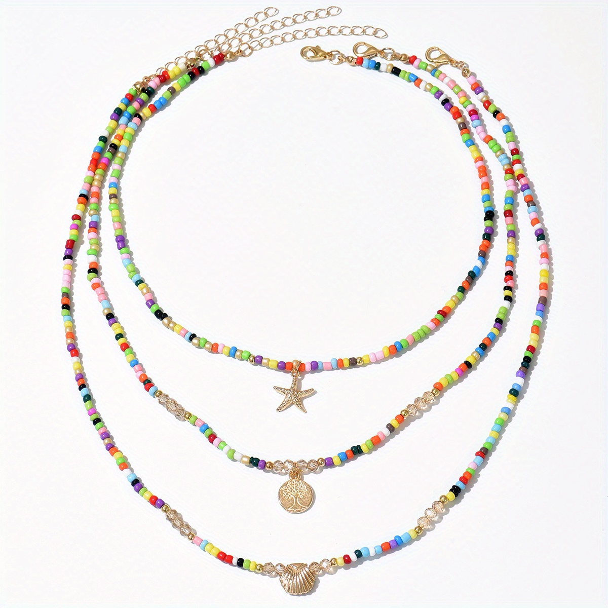 Bohemian Summer Ocean Style Shell Starfish Choker Necklace